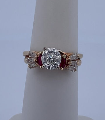 Thumbnail: 14k yellow gold 1.55ct diamond ring size 5.75
