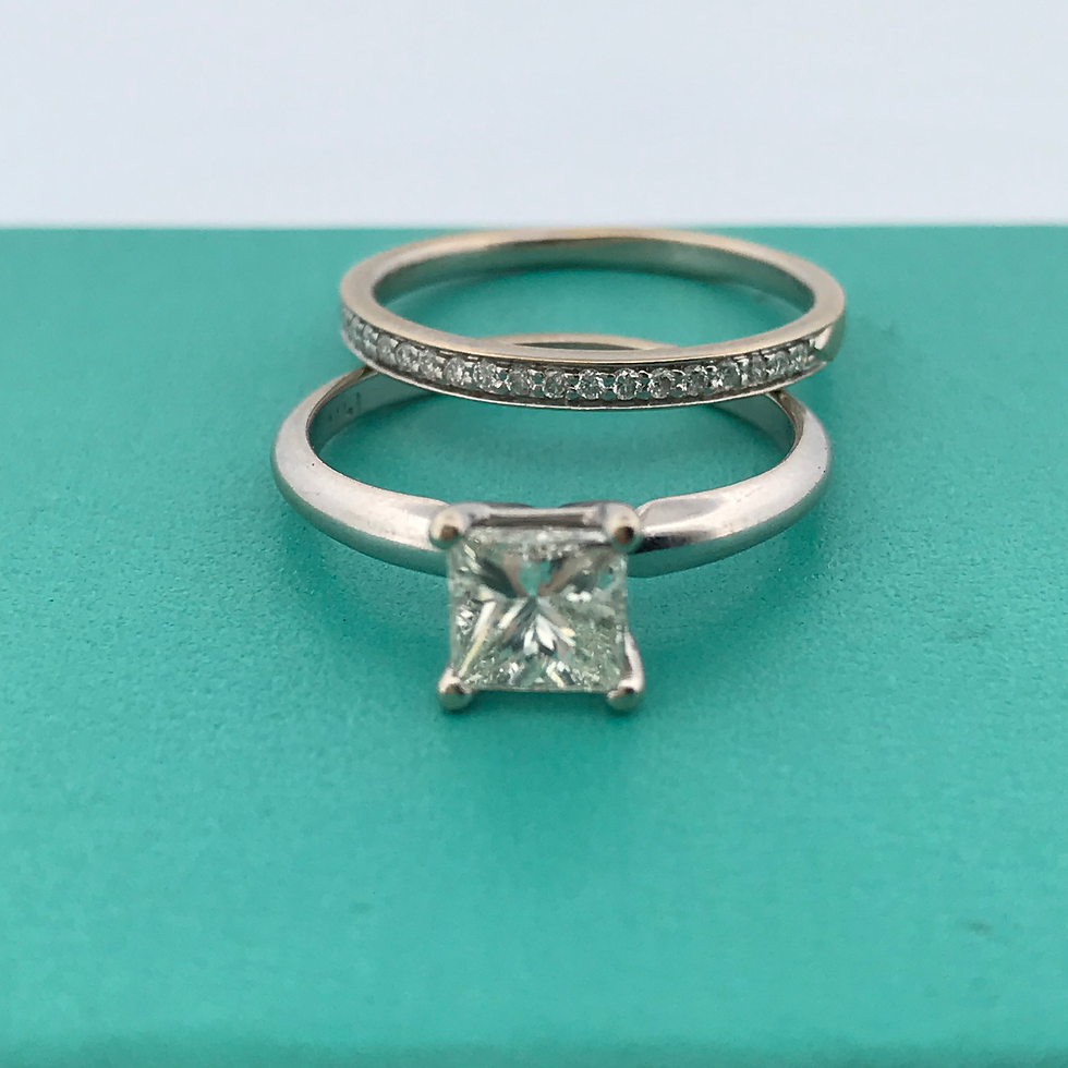 Thumbnail: 14k-18k White gold 1.11ct  diamond Ring set size 6.5