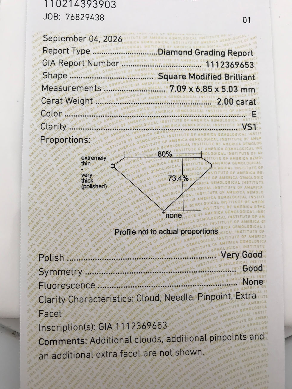 Thumbnail: 2.0ct GIA certified square natural diamond 