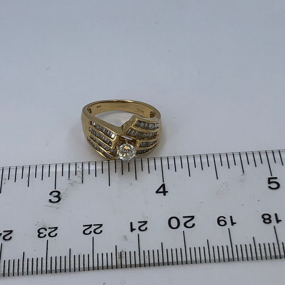 Thumbnail: 14k yellow gold  diamond  ring size 6