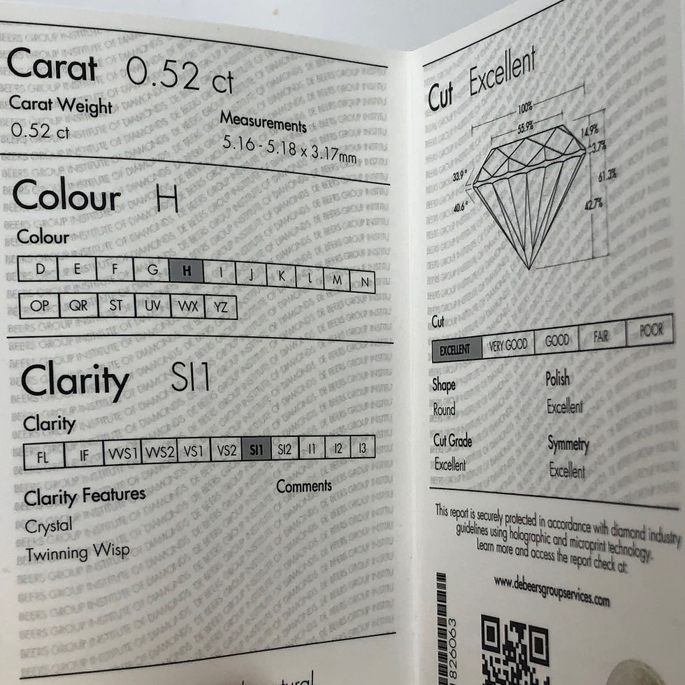 Thumbnail: 0.52ct round  cut natural  diamond  Rear & Foraver certified 