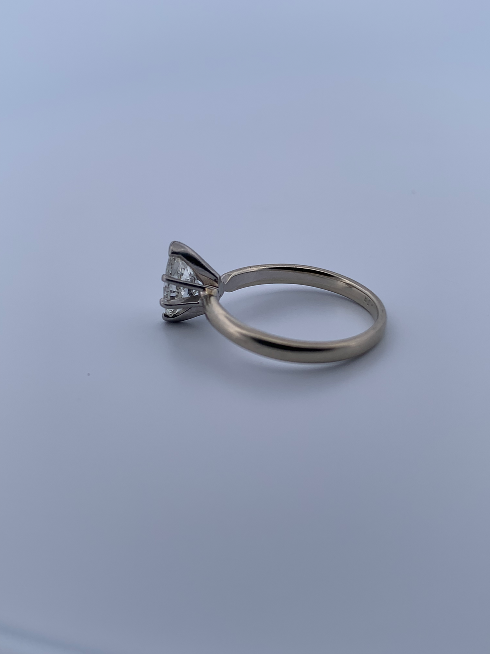 Thumbnail: 14k white gold 1.17ct diamond ring set size 6