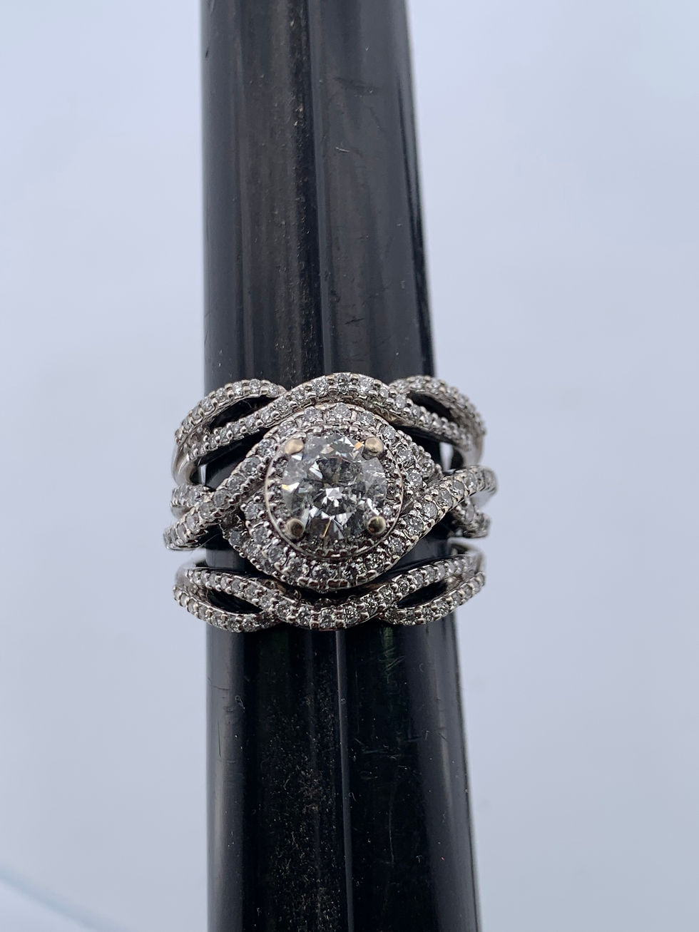 Thumbnail: 14k white gold 1.60ct diamond ring set size 6