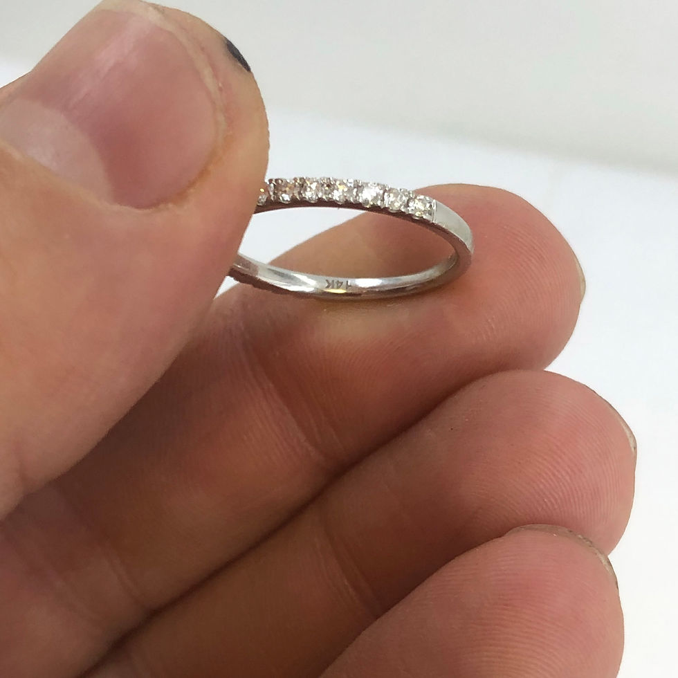 Thumbnail: 14k white gold the Leo diamond  ring size 7