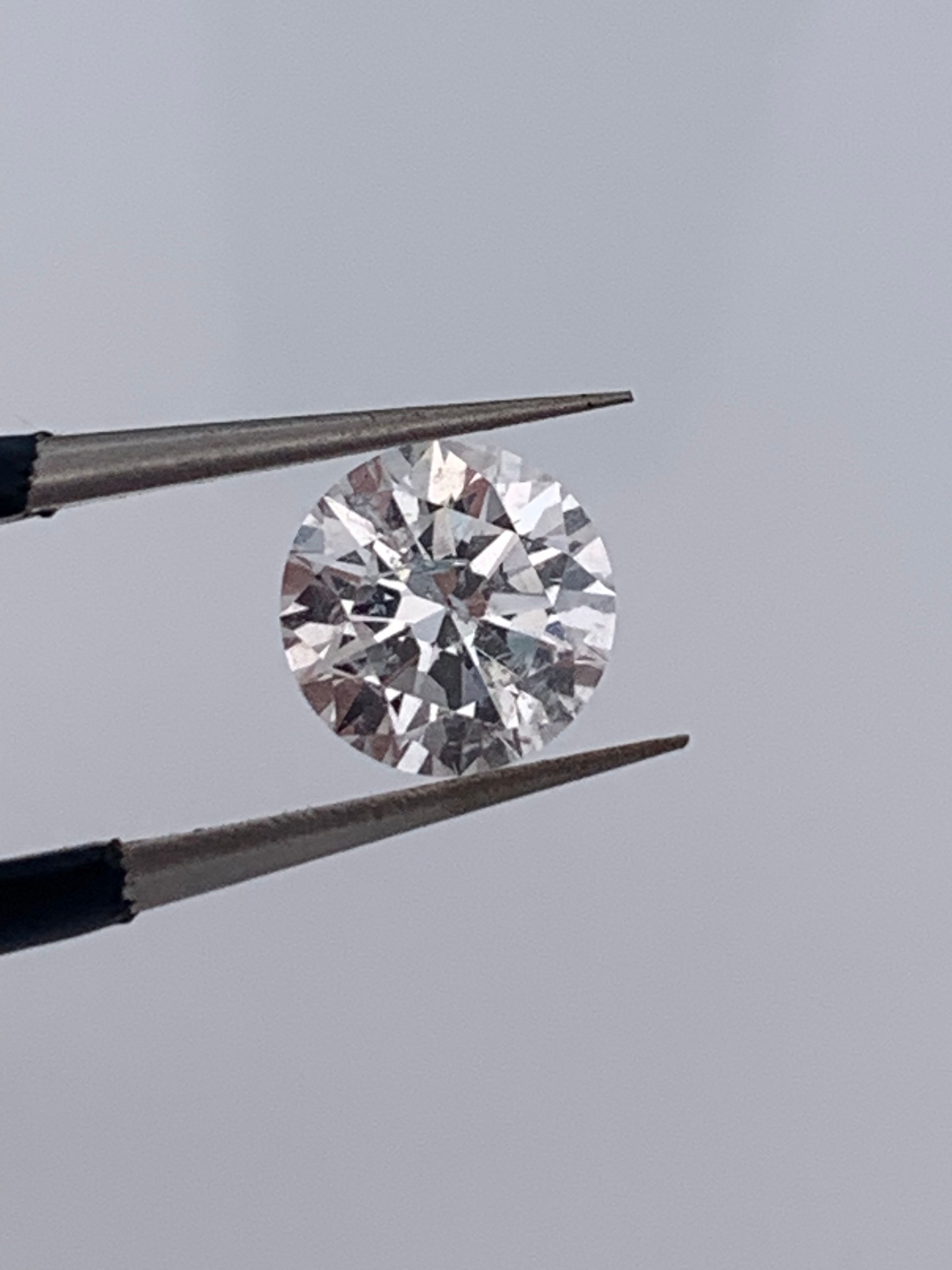 1.01ct round natural diamond Gia certified f i2