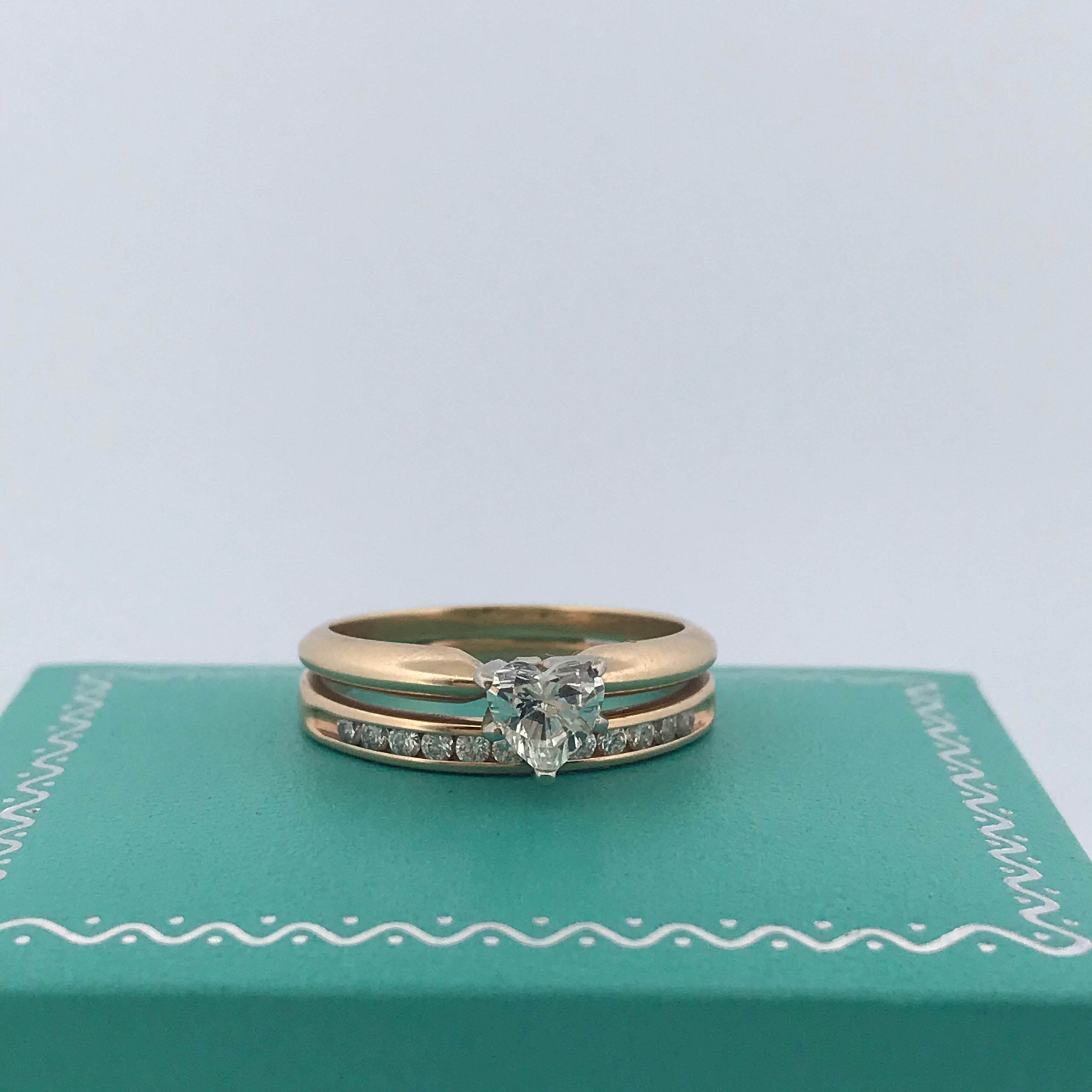 14K yellow gold 0.73ct Diamond ring set size 7