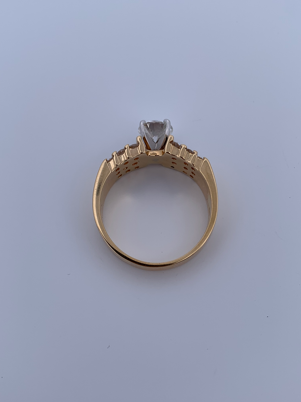 Thumbnail: 14k yellow gold 1.59ct diamond ring size 9