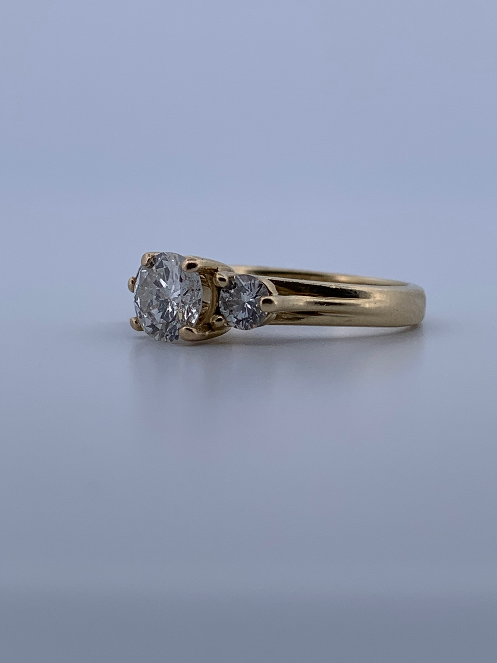 Thumbnail: 14k yellow gold 1.55ct diamond ring size 7.25