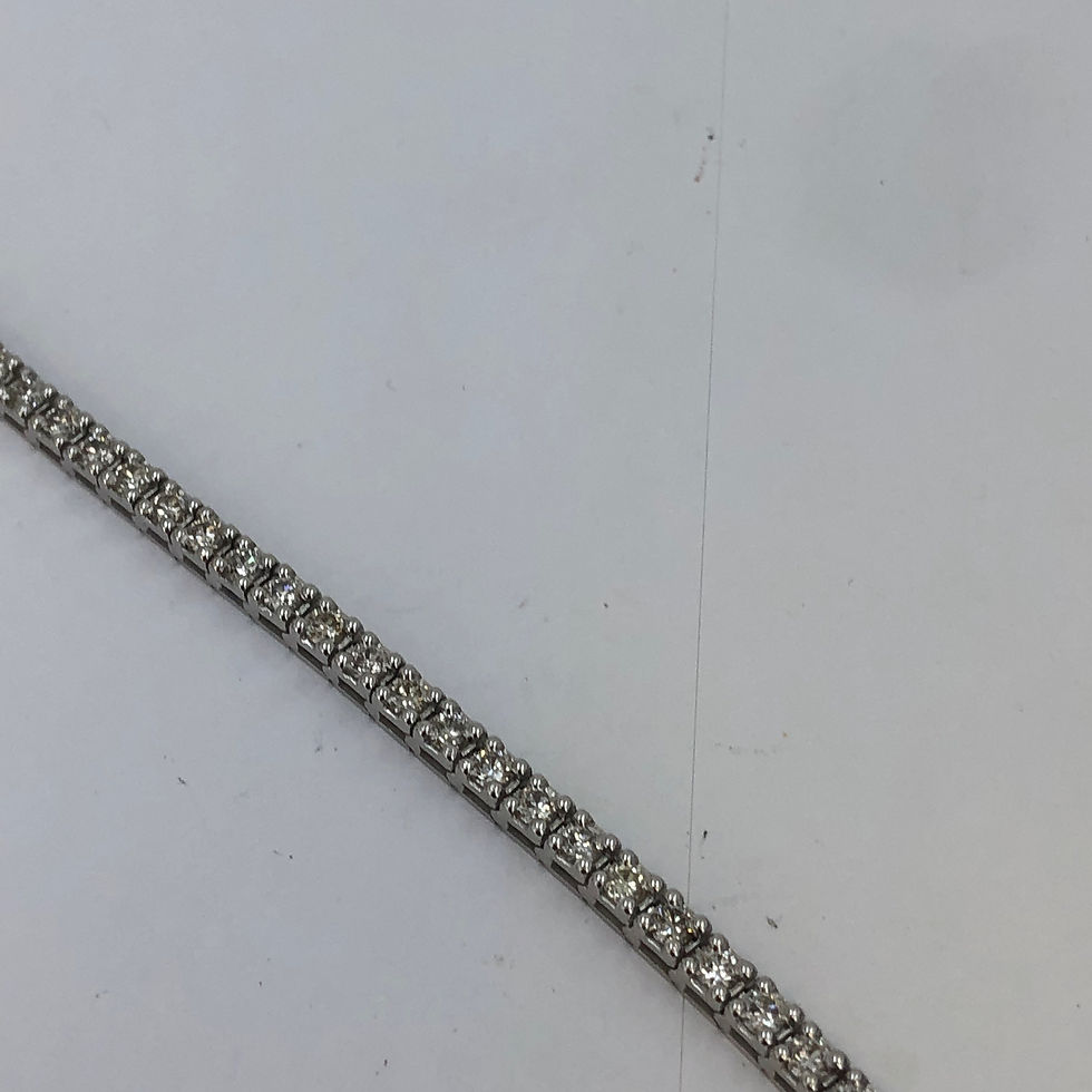 Thumbnail:  14k white gold 5ct diamond Tennis bracelet 7” 