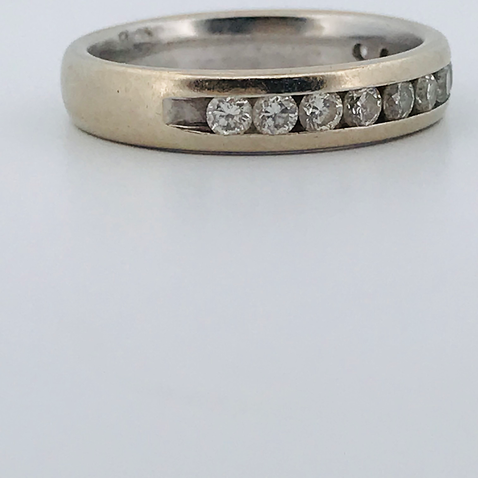 Thumbnail: 14k white gold/ 950 platinum 1.48ct diamond ring set size 6