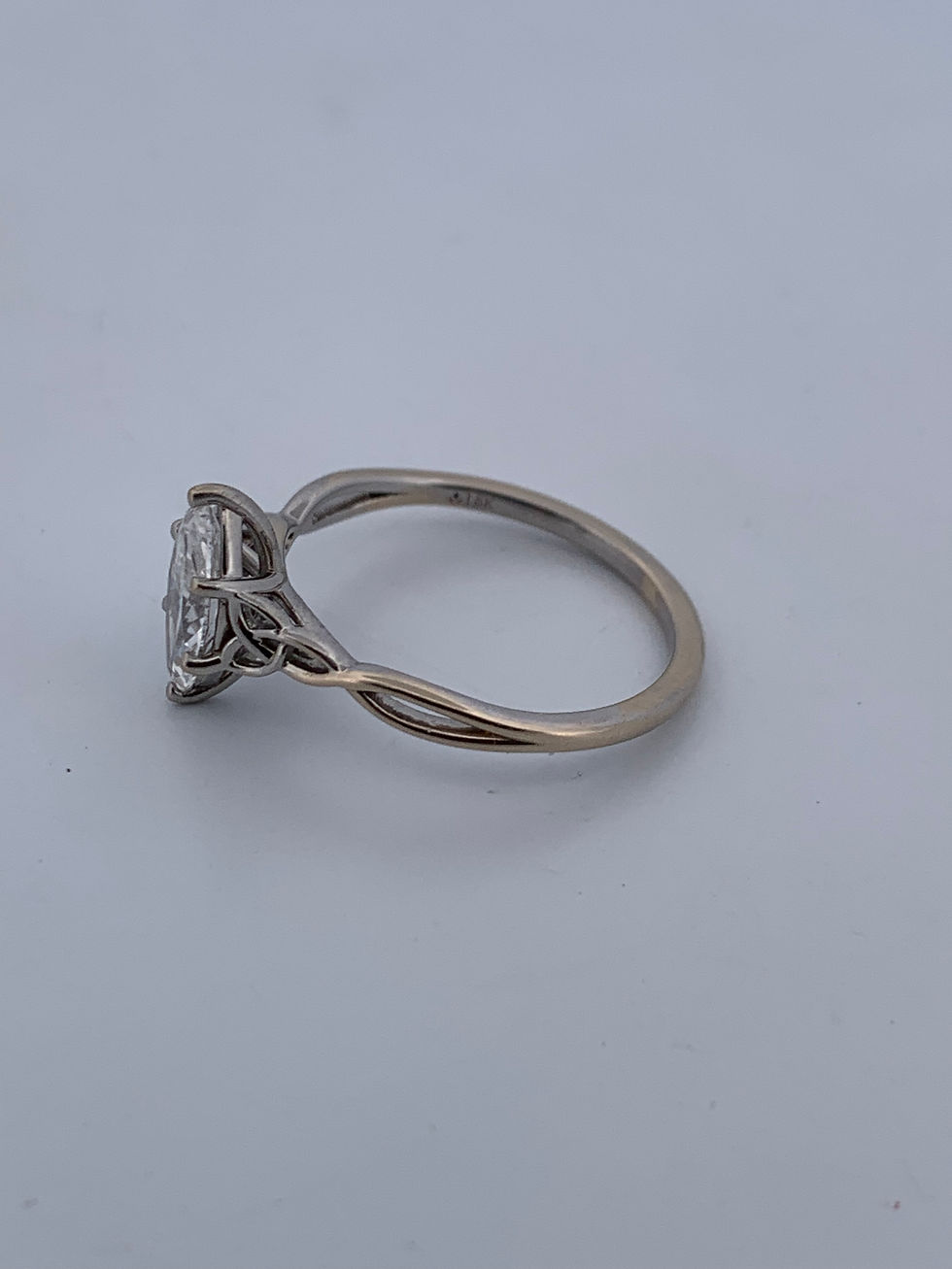 Thumbnail: 18k white gold lab grown diamond ring size 10