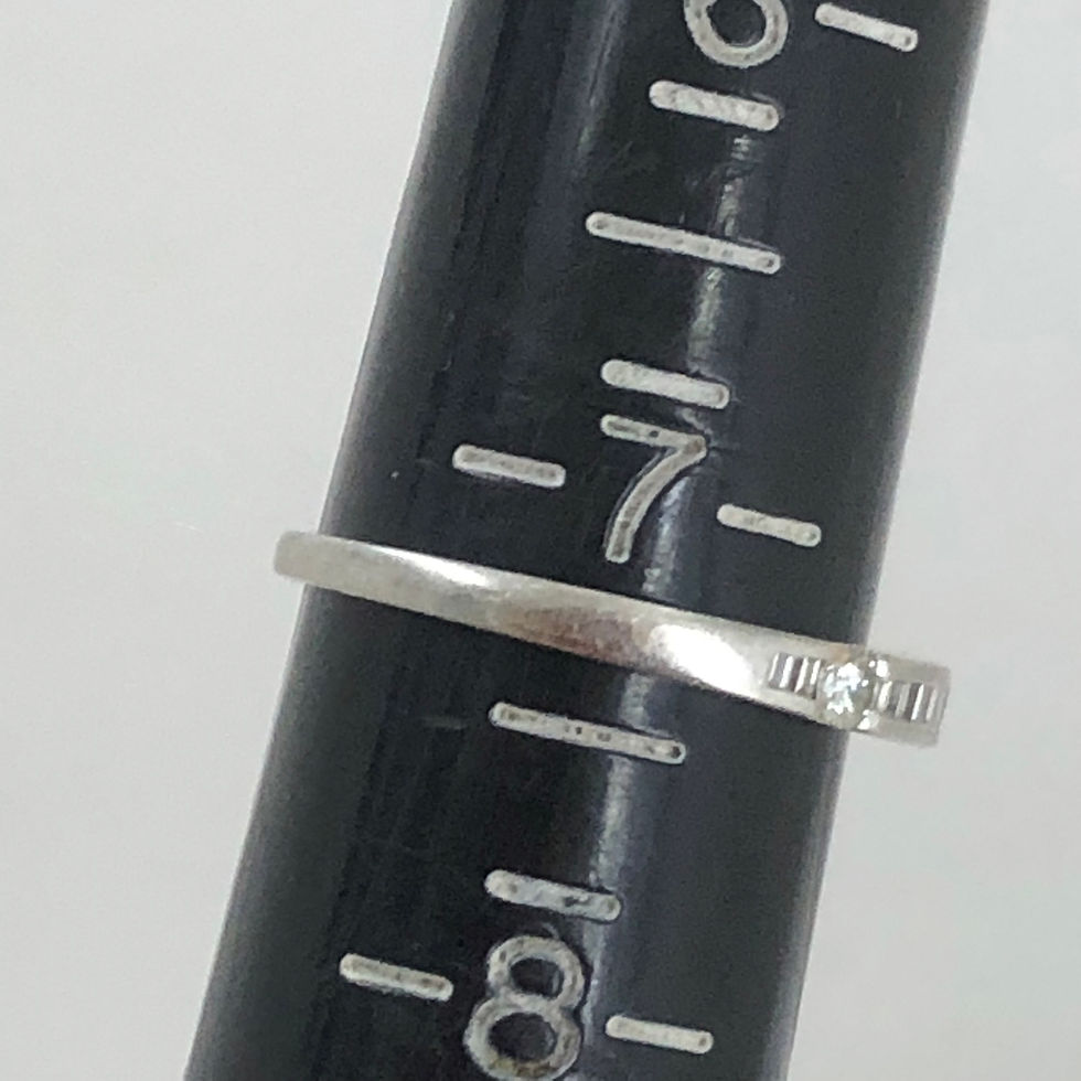 Thumbnail: Platinum diamond wedding band size 7.25