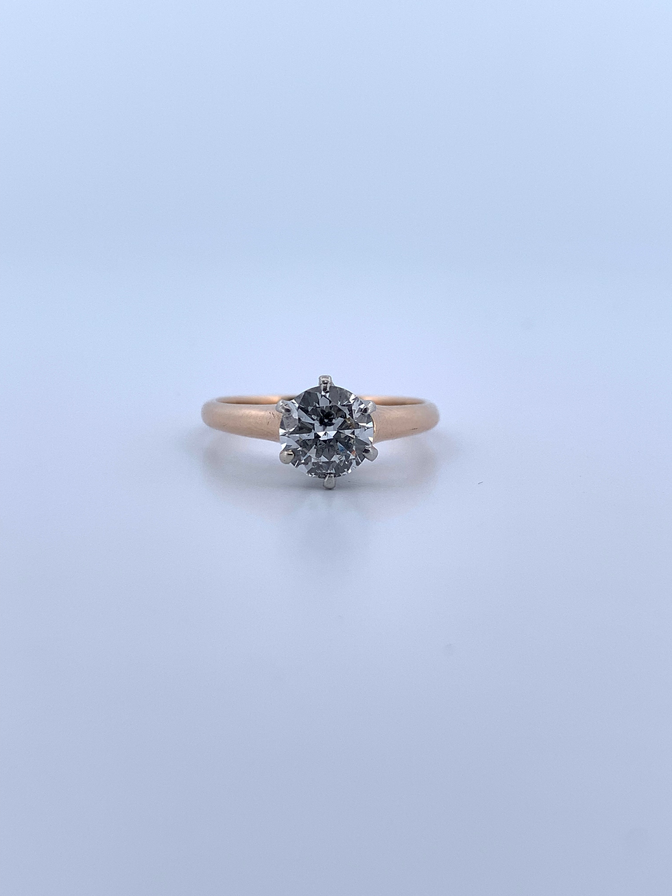 Thumbnail: 13k yellow gold 0.92ct diamond ring size 5.75