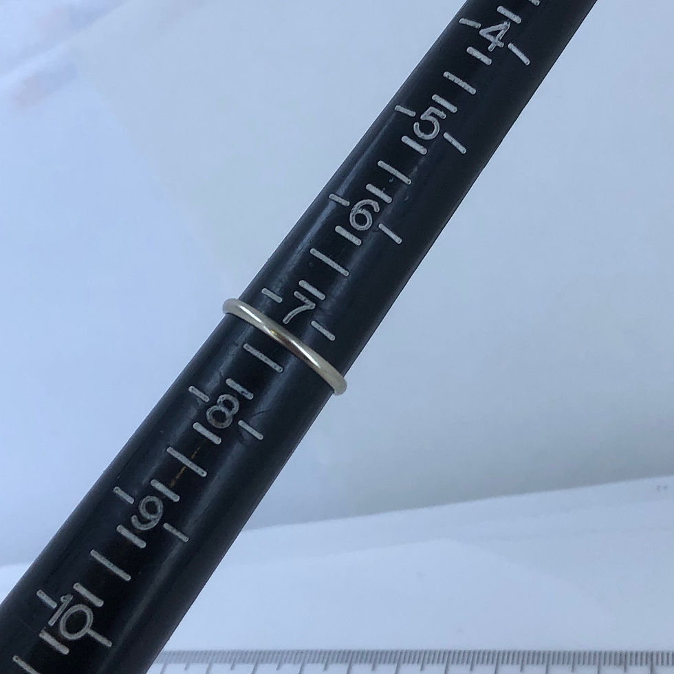 Thumbnail: 14k white gold wedding band size 7.25