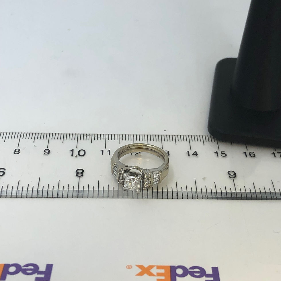 Thumbnail: 14k white gold 1.26ct diamond ring size 4.5
