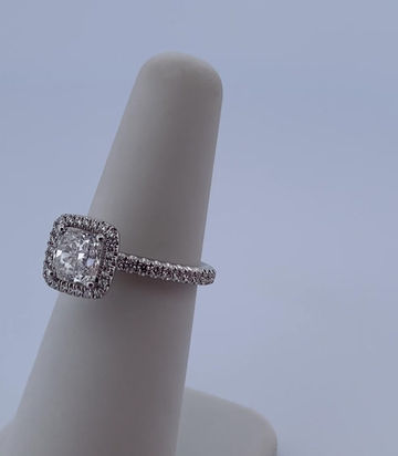 Thumbnail: Gia certified 18k white gold 1.71ct diamond ring size 5