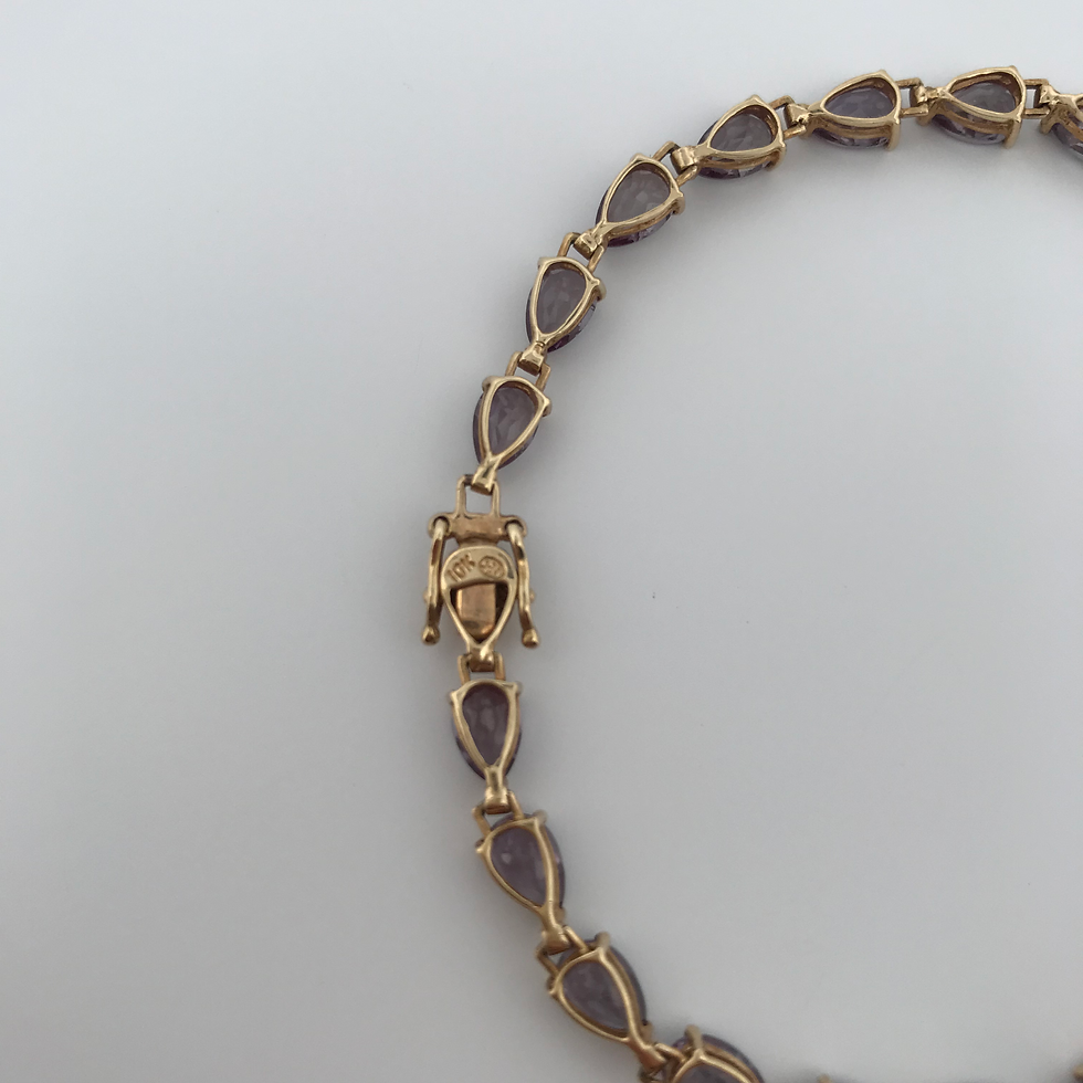 Thumbnail: 10k yellow gold bracelet 7.5” long 
