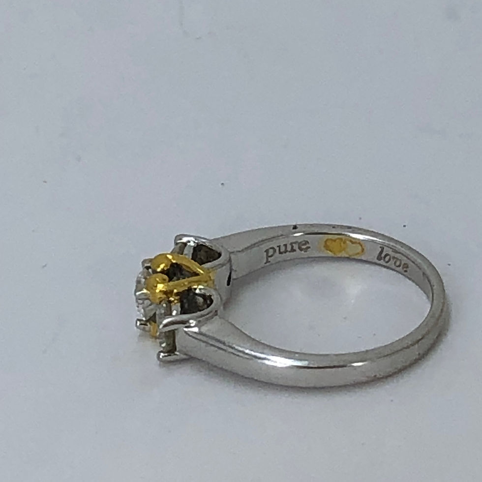 Thumbnail: 18k & 24k gold diamond ring size 7.25