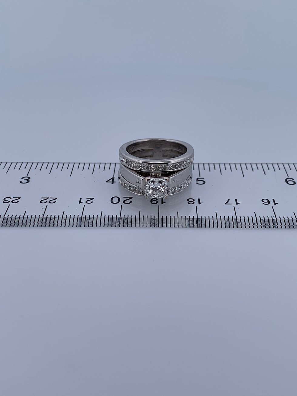 Thumbnail: 14k white gold 2.36ct diamond ring set size 6.25