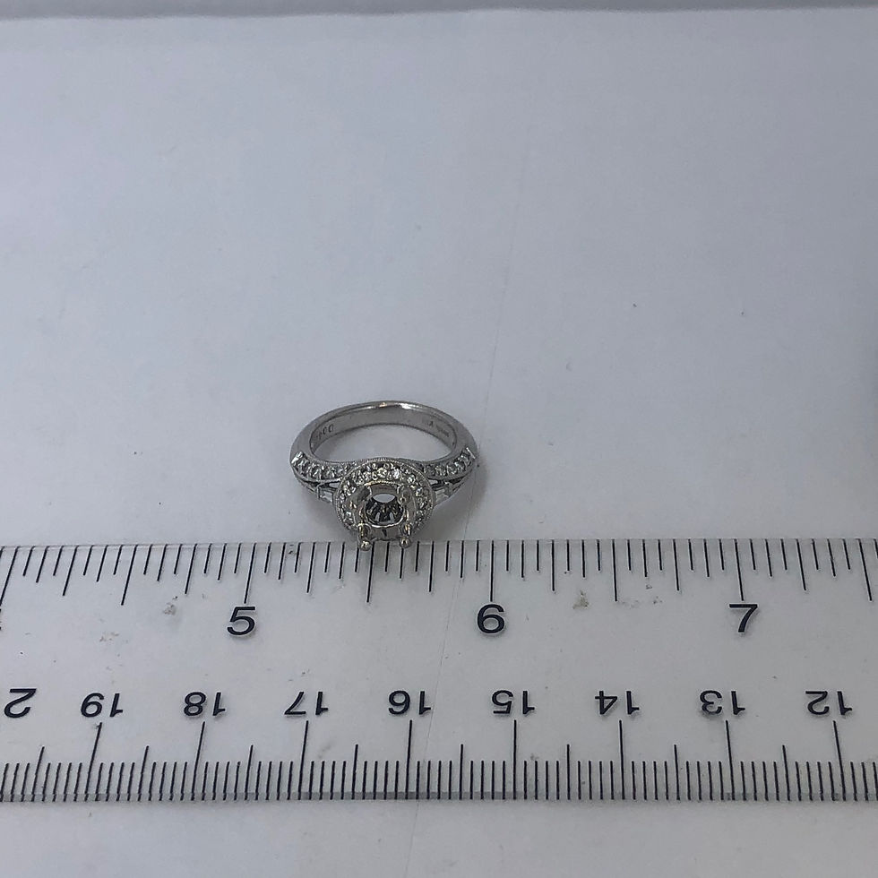 Thumbnail: Parade 18k white gold diamond semi mount ring size 5.5