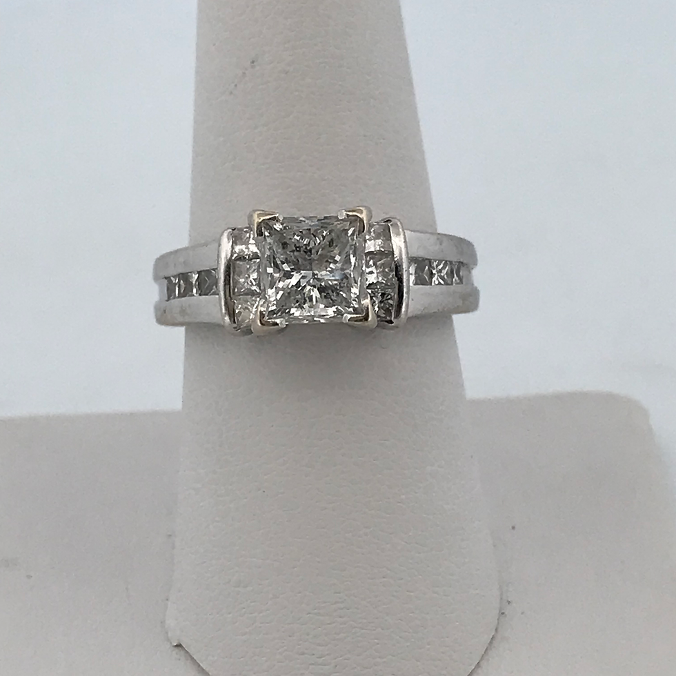 Thumbnail: 14k white gold 2.43ct diamond ring size 8.25