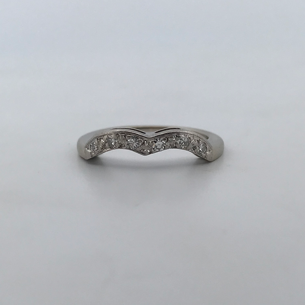 Thumbnail: 14k Vintage white gold 1.42ct diamond ring set size 6