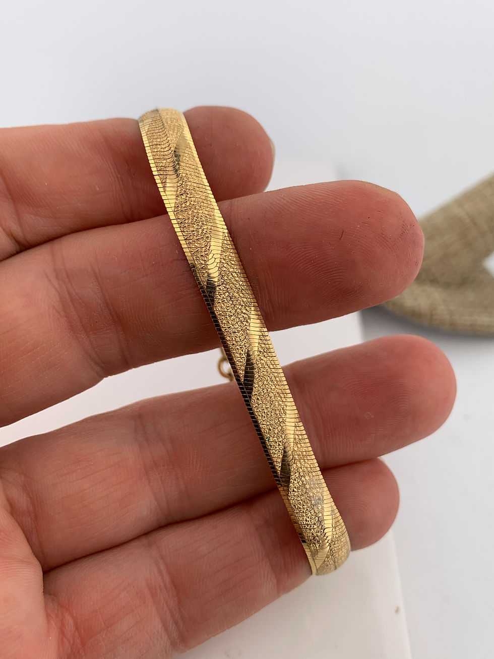 Thumbnail: 14k yellow gold bracelet 7.5” 