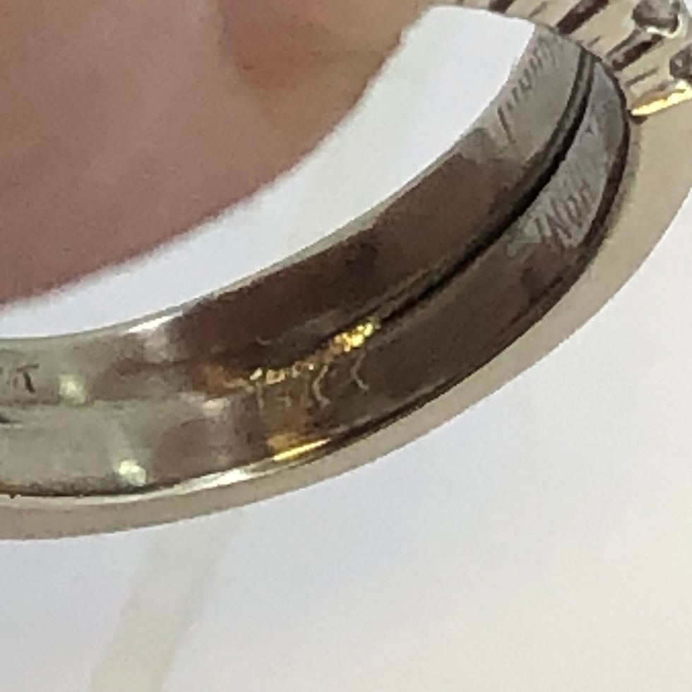 Thumbnail: 14k white gold diamond ring set size 4.5