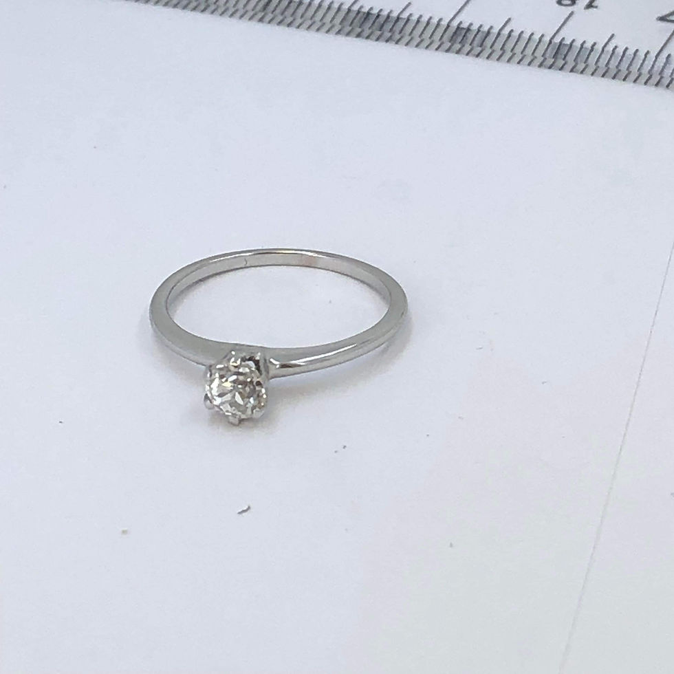Thumbnail: 14k white gold diamond ring size 6.75 