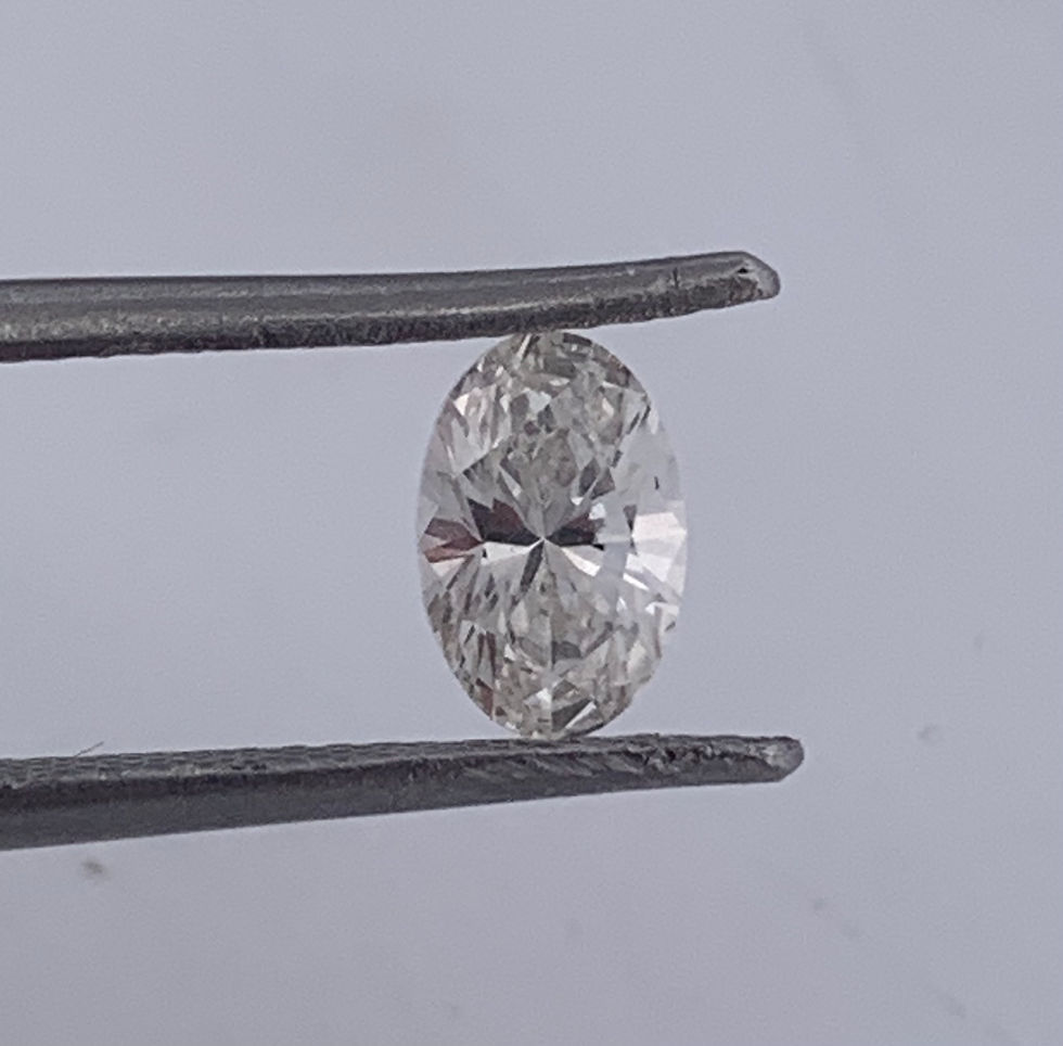 Thumbnail: Gia certified 0.76ct oval shaped natural diamond i si1 