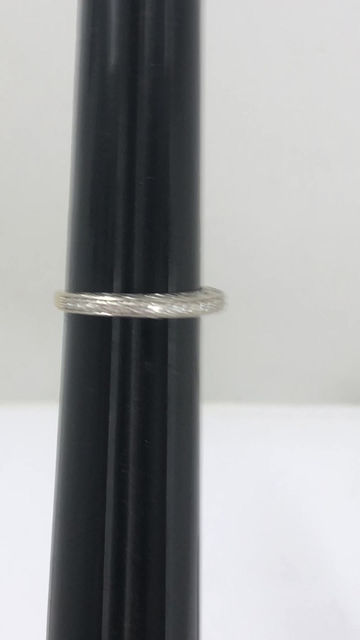 Thumbnail: 14k white gold diamond wedding band size 7