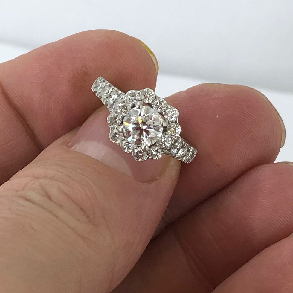 Thumbnail: 14k white gold diamond ring size 4.75