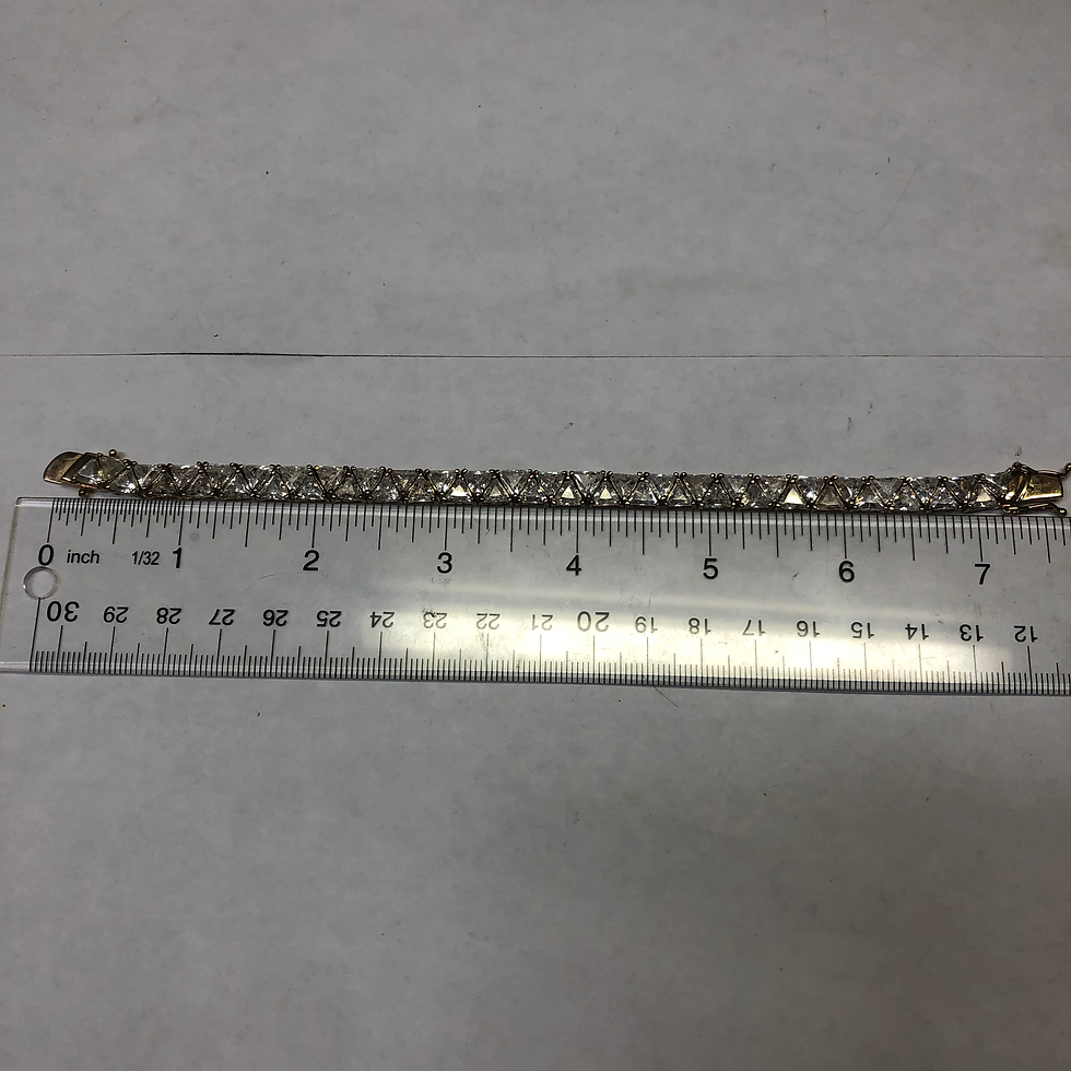 Thumbnail: Gold over silver bracelet 7.4”