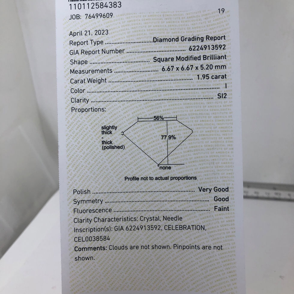 Thumbnail: 1.95ct Princess cut natural  diamond gia certified 