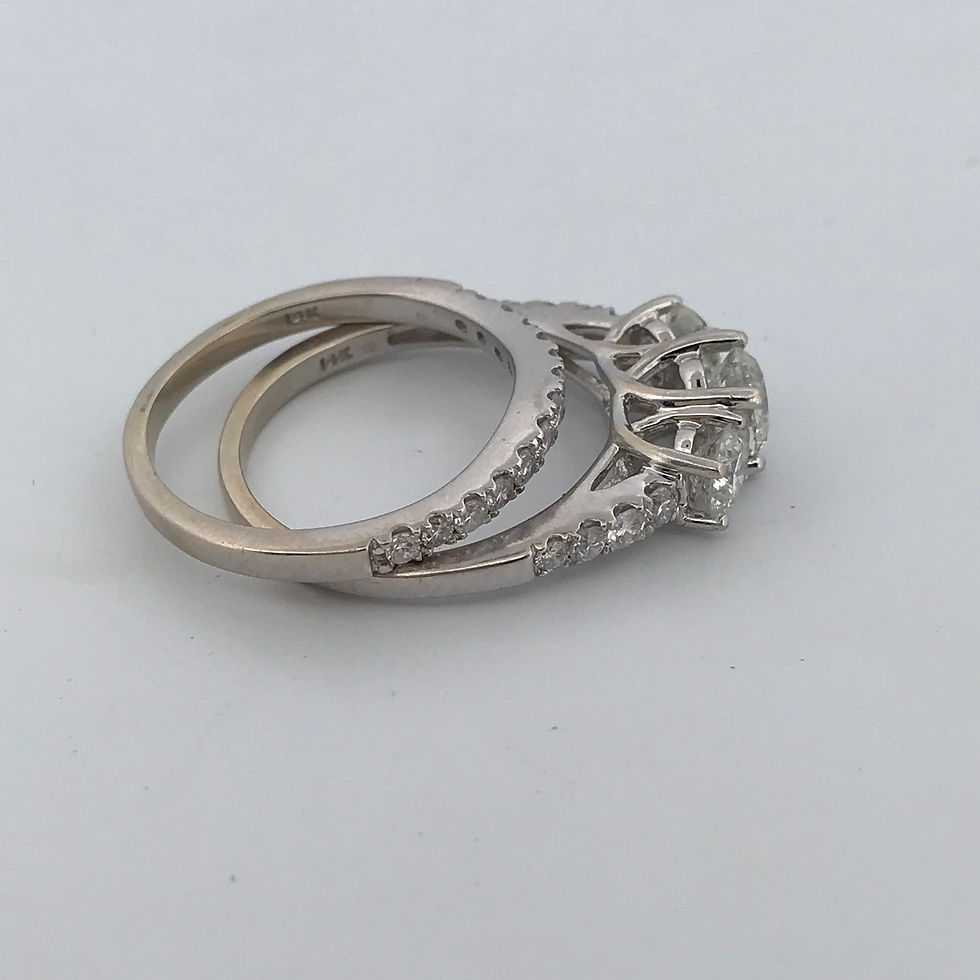 Thumbnail: 14k White gold 2.0ct diamond Ring set size8
