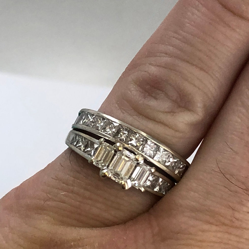 Thumbnail: 14k white gold 2.36ctw diamonds ring set 