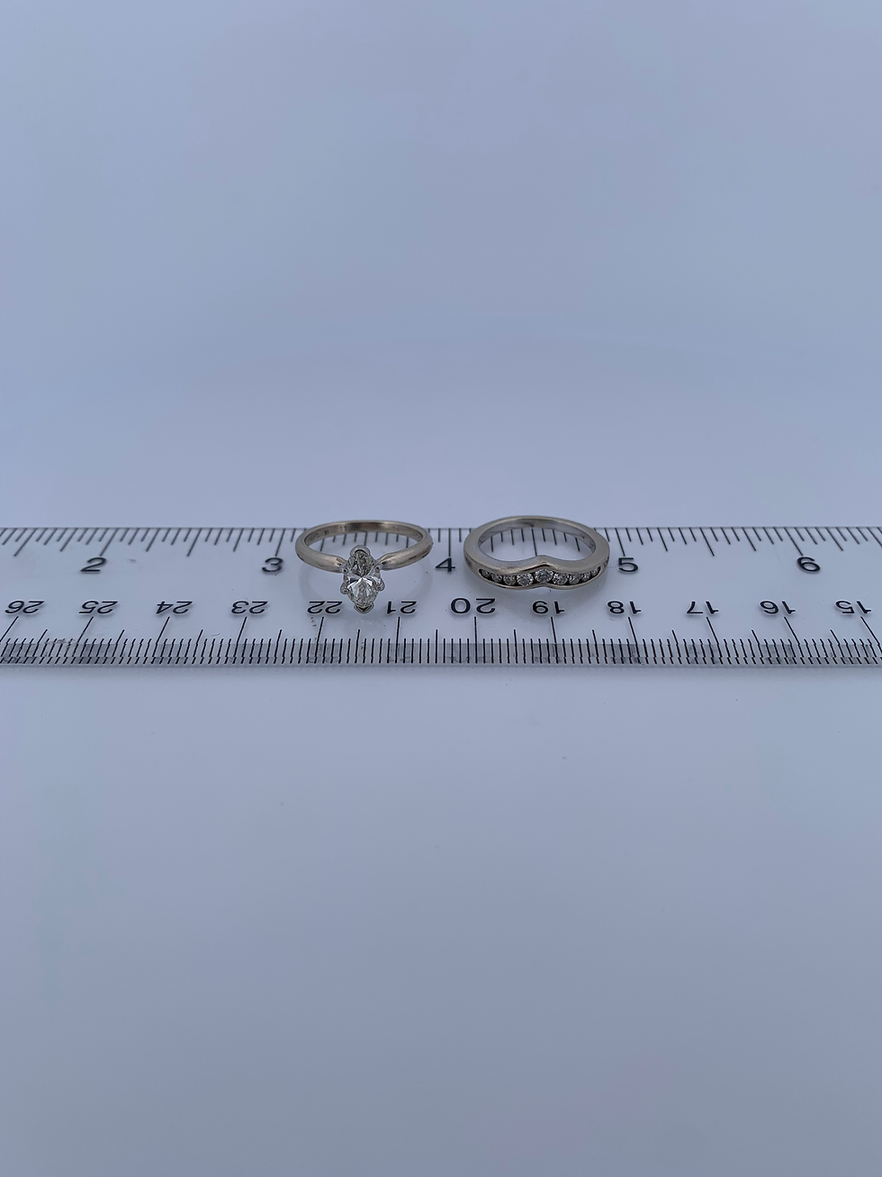 Thumbnail: 14k white gold 1.17ct diamond ring set size 6