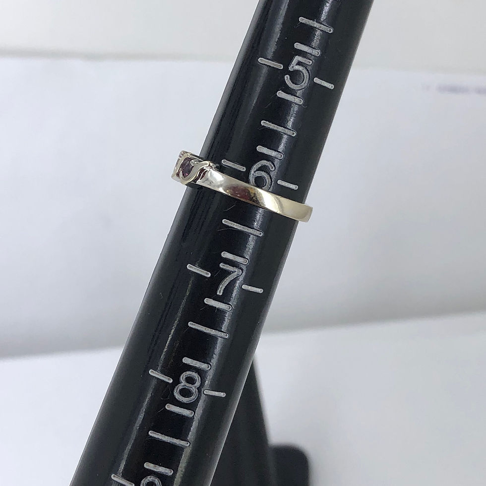 Thumbnail: 14k white gold diamond ring band size 6.25