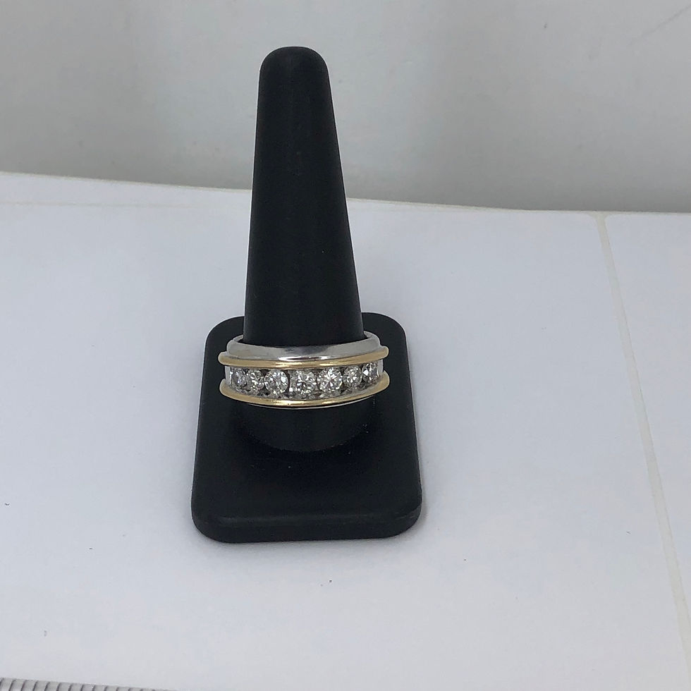 Thumbnail: 10k gold 1.5ct diamond  webbing band size 12