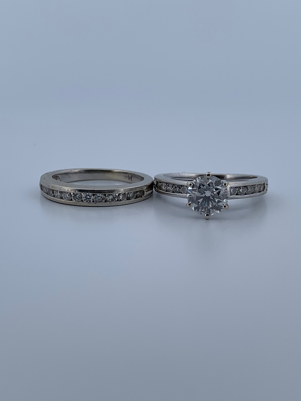 Thumbnail: 14k white gold 1.50ct diamond ring set size 5.75