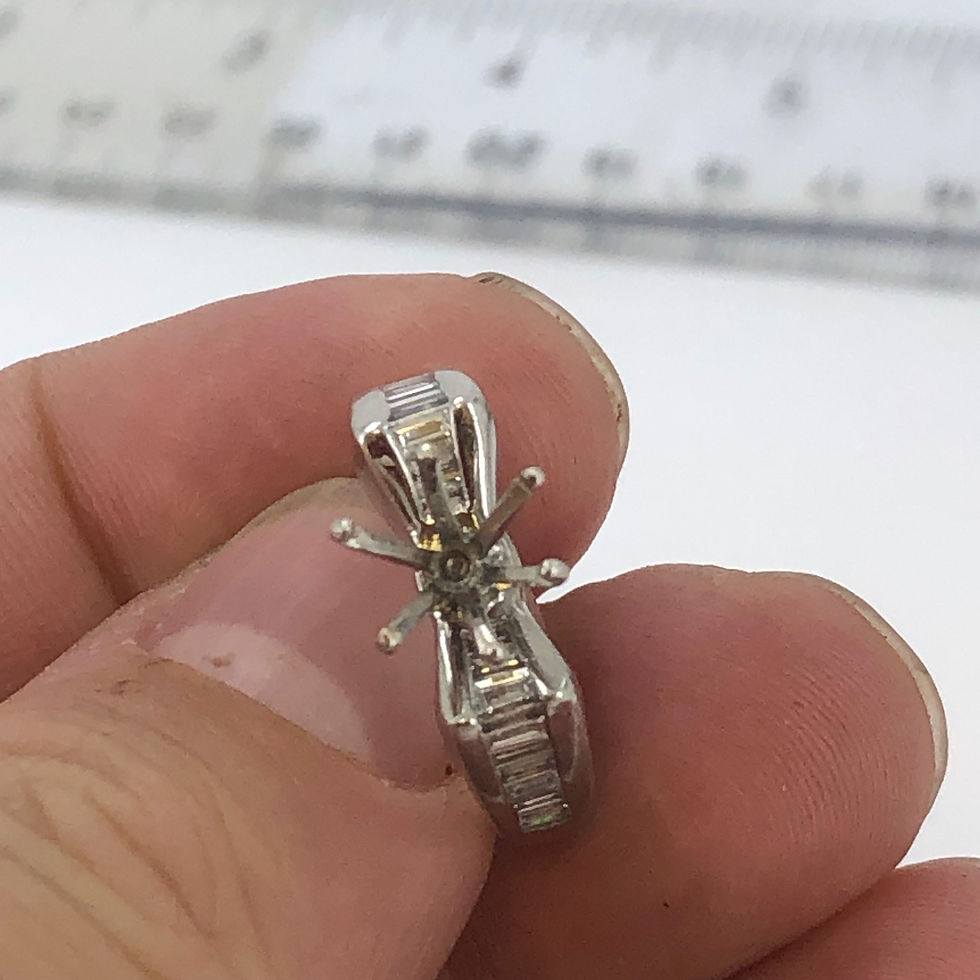 Thumbnail: Platinum  diamond  semi mount size 6.25