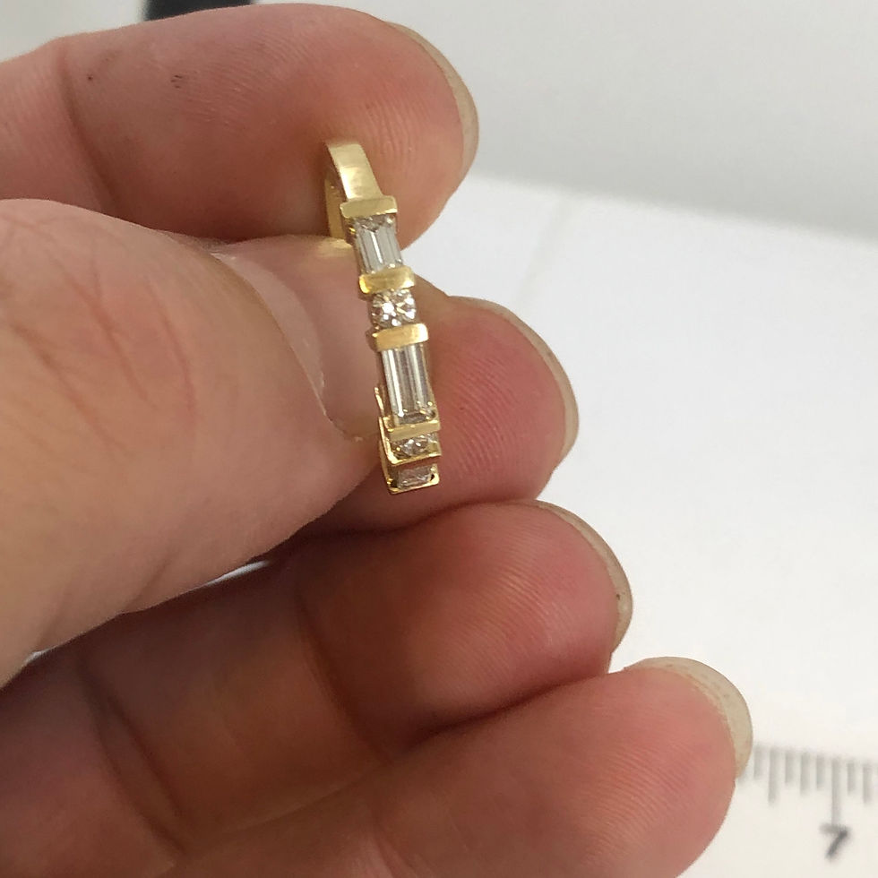 Thumbnail: 14k yellow gold diamond band size 6.5
