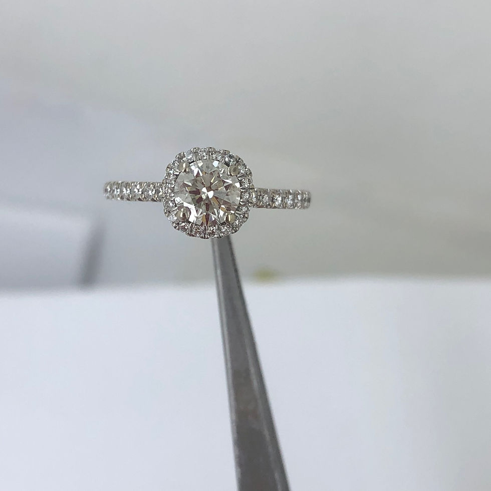 Thumbnail: 14k white gold Gia certified  diamond  ring  size 6.5