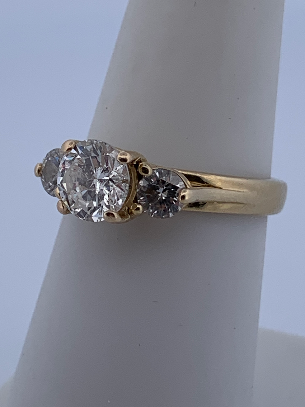 Thumbnail: 14k yellow gold 1.55ct diamond ring size 7.25