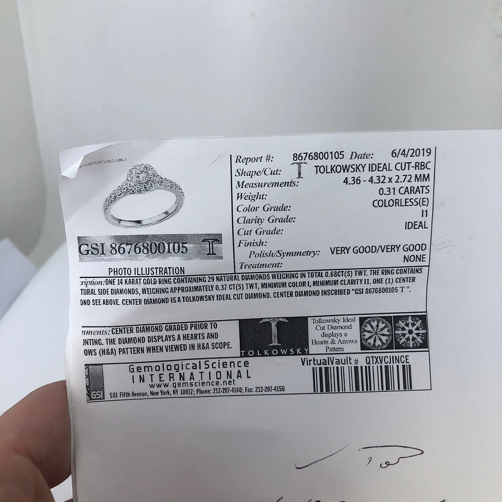 Thumbnail: 14k white gold diamond  ring size 4.5