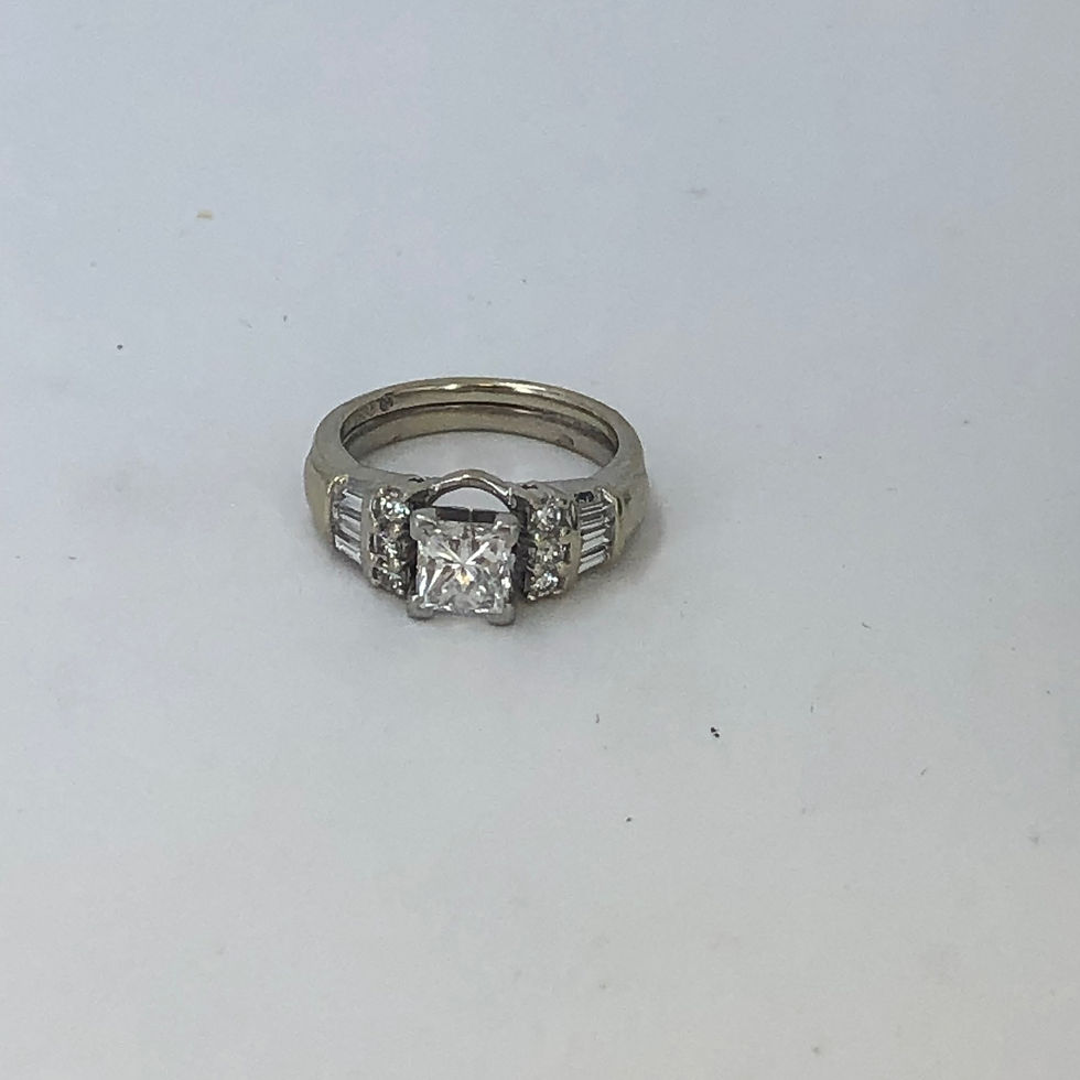 Thumbnail: 14k white gold 1.26ct diamond ring size 4.5