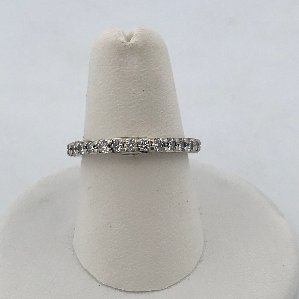 Thumbnail: 14k white gold 0.42ct Diamond band size 6.5
