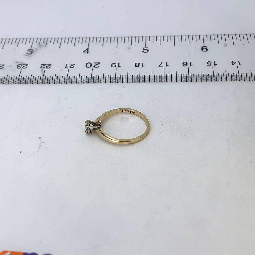 Thumbnail: 14k yellow gold diamond ring size 6.5