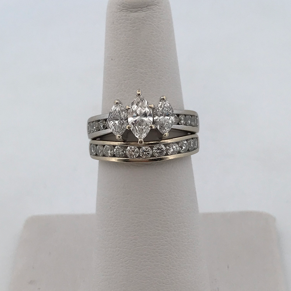 Thumbnail: 14k white gold 2.0ct diamond ring size 6.75