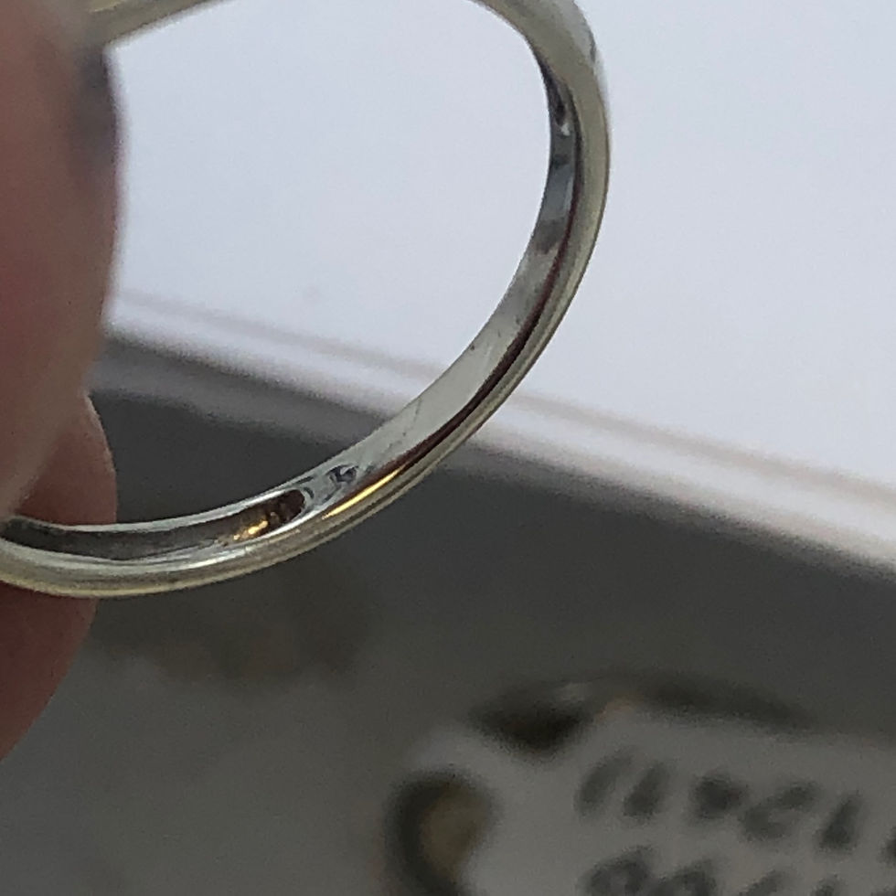Thumbnail: 10k white gold diamond ring size 6